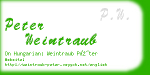 peter weintraub business card